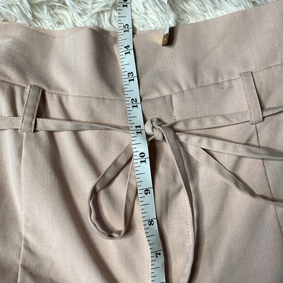 New 1.STATE Women’s High-Waisted Tie Front Pleated Trousers | Size 10 | Pink - Picture 11 of 14